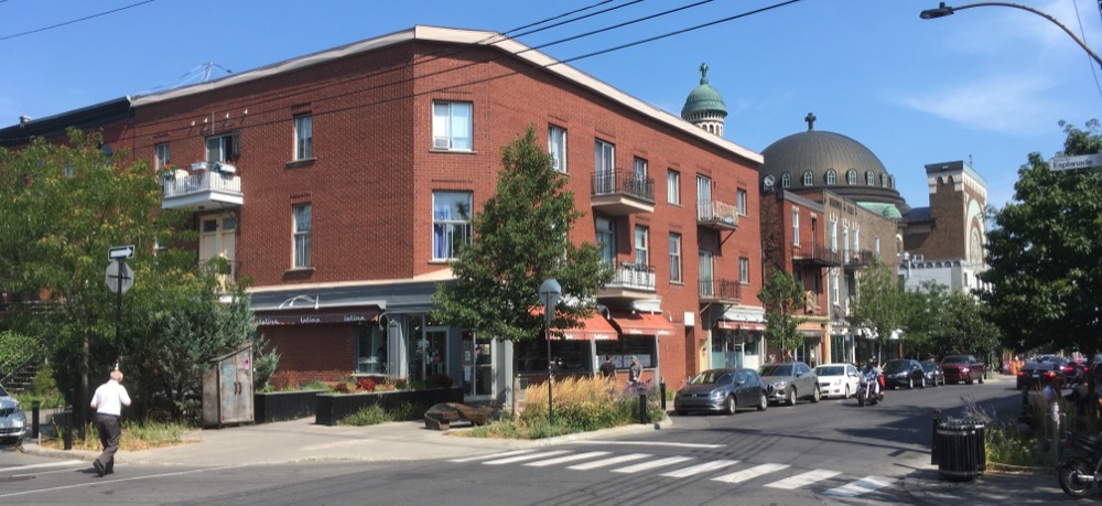 Corner store with apartments above