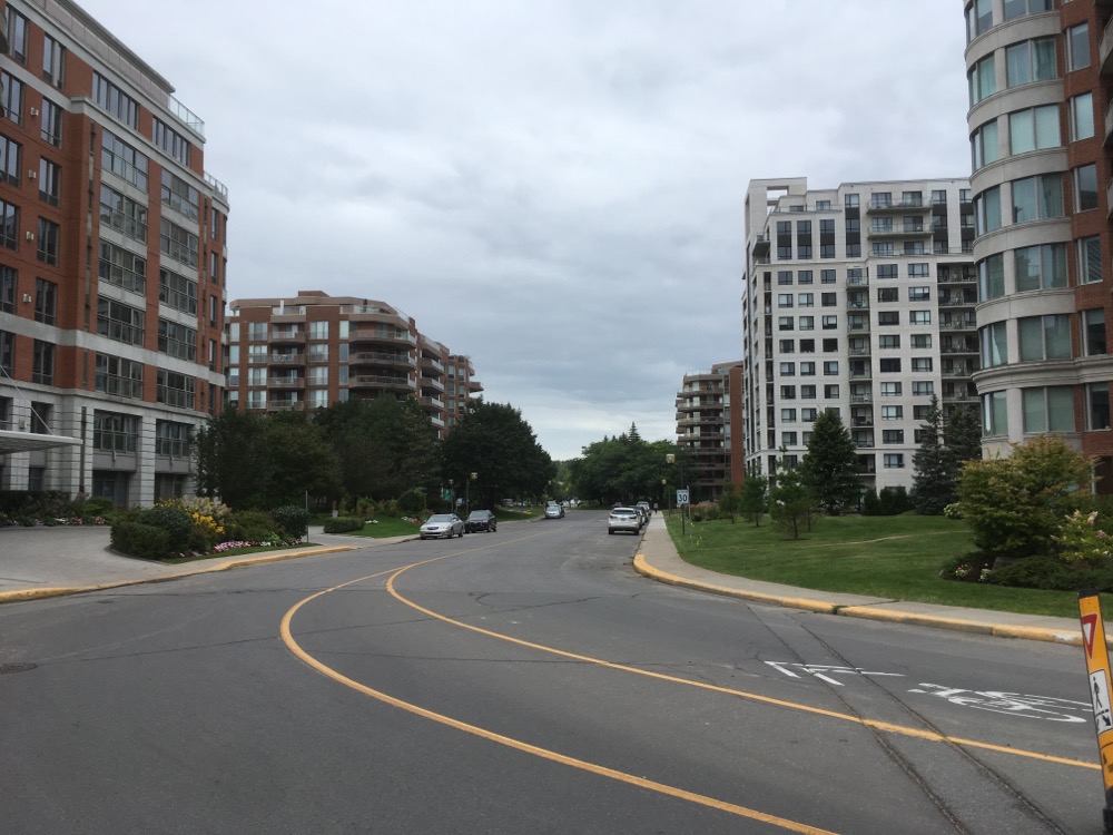 New apartment buildings further out from downtown